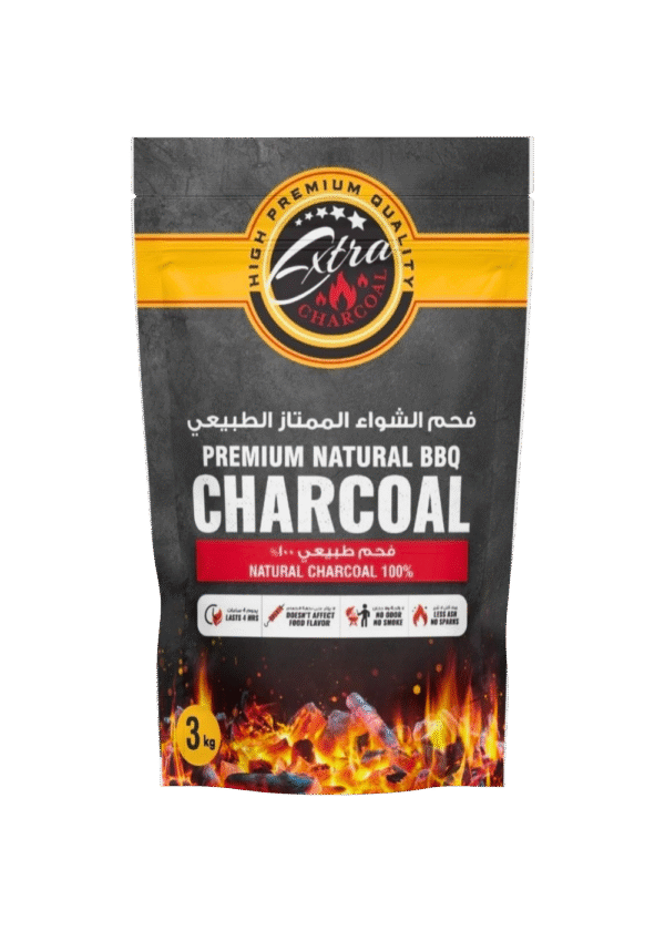 Extra Charcoal Premium 100% All-Natural BBQ Charcoal, 3 kg