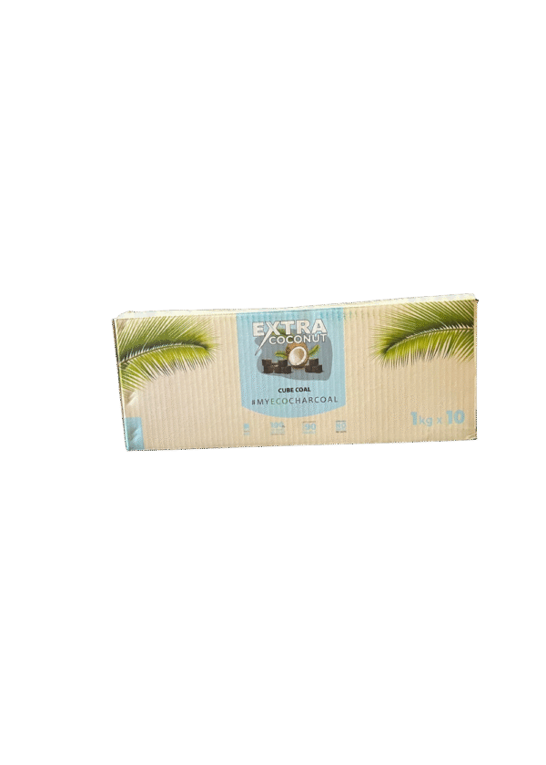 Extra Coconut Cube Coal for Shisha - 10 kg Box (10x1 kg)